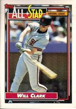 #386 Will Clark - San Francisco Giants - 1992 Topps Baseball