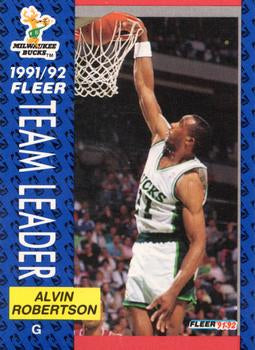 #386 Alvin Robertson - Milwaukee Bucks - 1991-92 Fleer Basketball