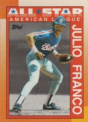 #386 Julio Franco - Texas Rangers - 1990 Topps Baseball