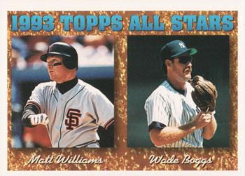 #386 Matt Williams / Wade Boggs - San Francisco Giants / New York Yankees - 1994 Topps Baseball