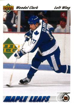 #386 Wendel Clark - Toronto Maple Leafs - 1991-92 Upper Deck Hockey