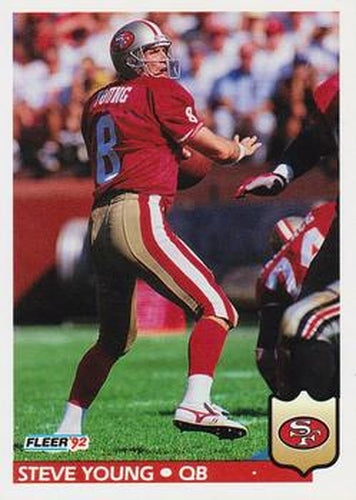 #386 Steve Young - San Francisco 49ers - 1992 Fleer Football