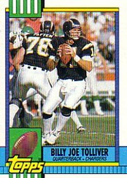 #387 Billy Joe Tolliver - San Diego Chargers - 1990 Topps Football