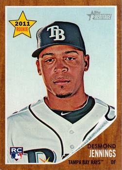 #387 Desmond Jennings - Tampa Bay Rays - 2011 Topps Heritage Baseball