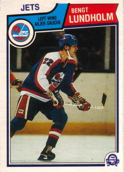 #387 Bengt Lundholm - Winnipeg Jets - 1983-84 O-Pee-Chee Hockey