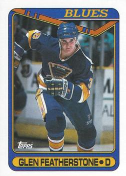 #387 Glen Featherstone - St. Louis Blues - 1990-91 Topps Hockey