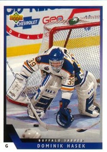 #387 Dominik Hasek - Buffalo Sabres - 1993-94 Upper Deck Hockey