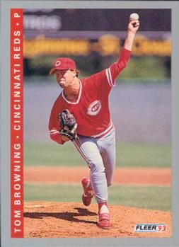 #387 Tom Browning - Cincinnati Reds - 1993 Fleer Baseball