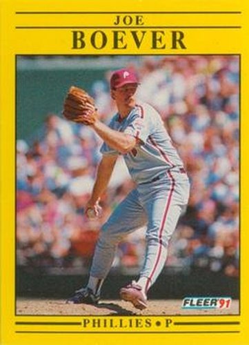#387 Joe Boever - Philadelphia Phillies - 1991 Fleer Baseball