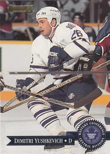 #387 Dimitri Yushkevich - Toronto Maple Leafs - 1995-96 Donruss Hockey