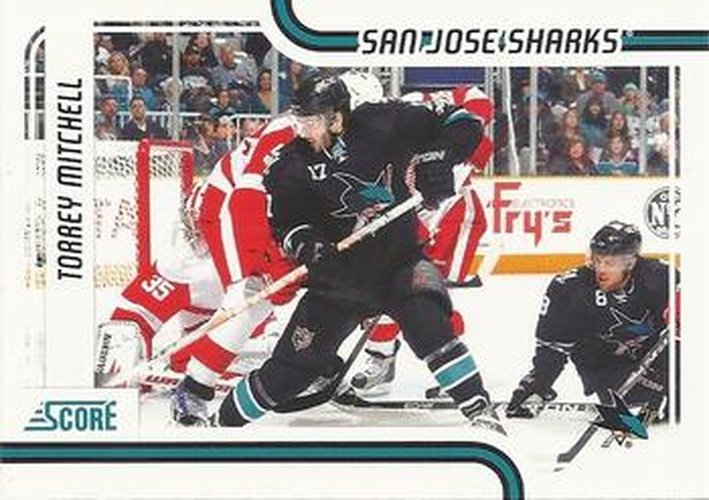 #387 Torrey Mitchell - San Jose Sharks - 2011-12 Score Hockey