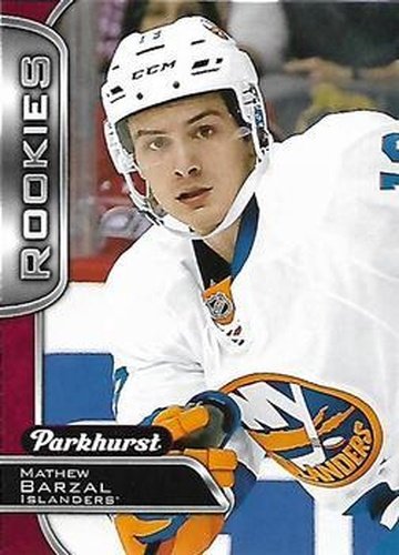 #387 Mathew Barzal - New York Islanders - 2016-17 Parkhurst - Red Hockey