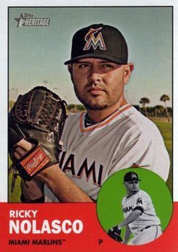 #387 Ricky Nolasco - Miami Marlins - 2012 Topps Heritage Baseball
