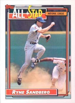 #387 Ryne Sandberg - Chicago Cubs - 1992 Topps Baseball