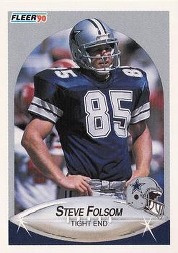 #387 Steve Folsom - Dallas Cowboys - 1990 Fleer Football