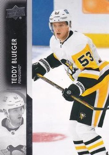 #387 Teddy Blueger - Pittsburgh Penguins - 2021-22 Upper Deck Hockey