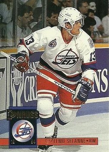 #387 Teemu Selanne - Winnipeg Jets - 1993-94 Donruss Hockey
