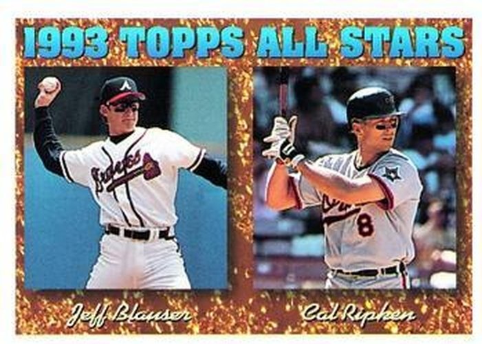 #387 Jeff Blauser /l Ripken - Atlanta Braves / Baltimore Orioles - 1994 Topps Baseball