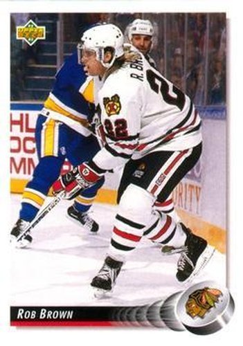 #387 Rob Brown - Chicago Blackhawks - 1992-93 Upper Deck Hockey