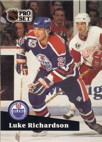 #387 Luke Richardson - 1991-92 Pro Set Hockey