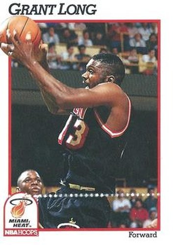 #387 Grant Long - Miami Heat - 1991-92 Hoops Basketball