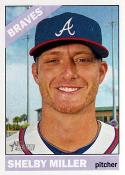 #387a Shelby Miller - Atlanta Braves - 2015 Topps Heritage Baseball