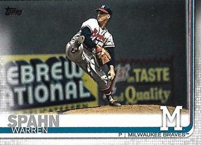 #387b Warren Spahn - Milwaukee Braves - 2019 Topps Baseball