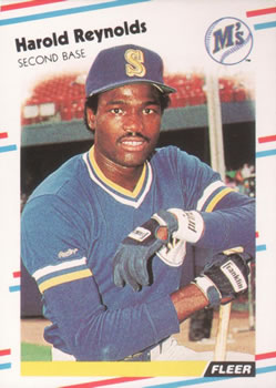 #388 Harold Reynolds - Seattle Mariners - 1988 Fleer Baseball