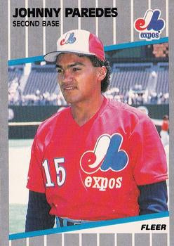 #388 Johnny Paredes - Montreal Expos - 1989 Fleer Baseball