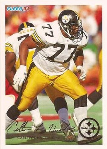 #388 Carlton Haselrig - Pittsburgh Steelers - 1994 Fleer Football