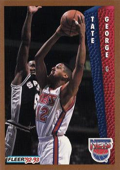 #388 Tate George - New Jersey Nets - 1992-93 Fleer Basketball