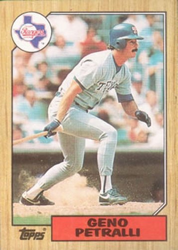 #388 Geno Petralli - Texas Rangers - 1987 Topps Baseball