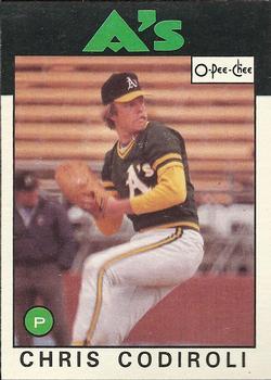 #388 Chris Codiroli - Oakland Athletics - 1986 O-Pee-Chee Baseball