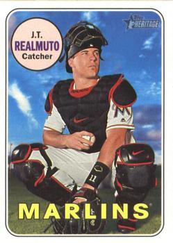 #388 J.T. Realmuto - Miami Marlins - 2018 Topps Heritage Baseball