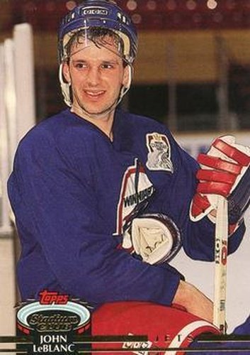 #388 John LeBlanc - Winnipeg Jets - 1992-93 Stadium Club Hockey