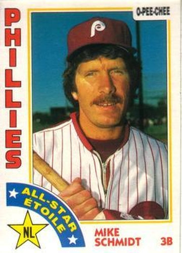 #388 Mike Schmidt - Philadelphia Phillies - 1984 O-Pee-Chee Baseball
