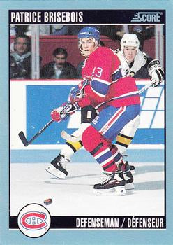 #388 Patrice Brisebois - Montreal Canadiens - 1992-93 Score Canadian Hockey