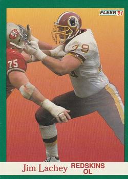 #388 Jim Lachey - Washington Redskins - 1991 Fleer Football