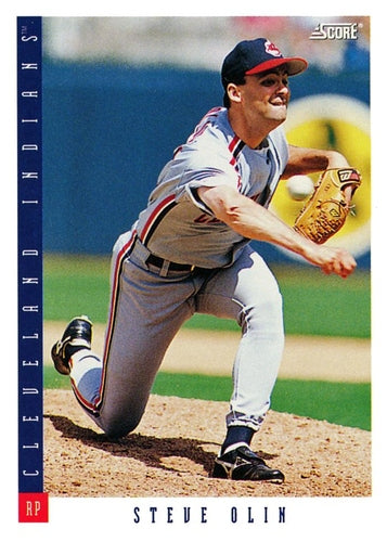 #388 Steve Olin - Cleveland Indians - 1993 Score Baseball