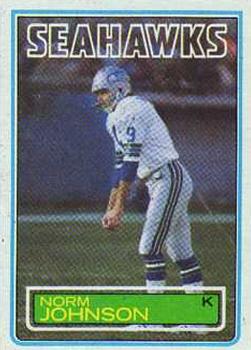 #388 Norm Johnson - Seattle Seahawks - 1983 Topps Football