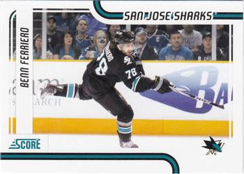 #388 Benn Ferriero - San Jose Sharks - 2011-12 Score Hockey