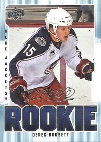 #388 Derek Dorsett - Columbus Blue Jackets - 2008-09 Upper Deck MVP Hockey