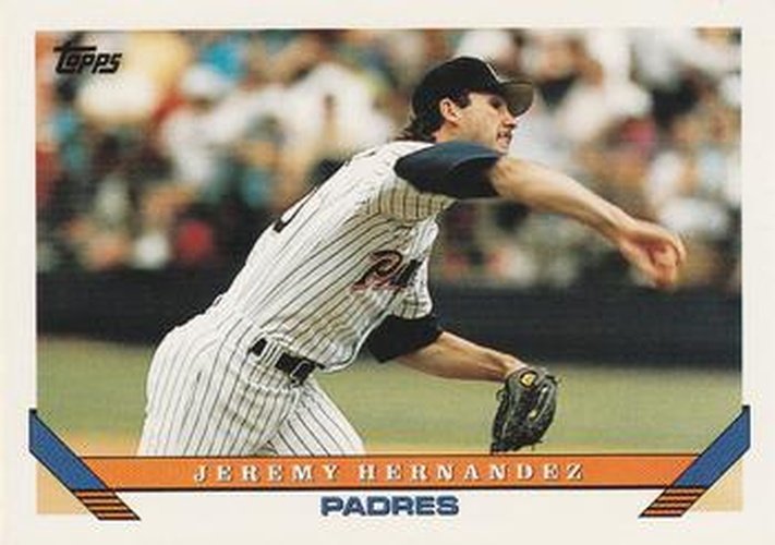 #388 Jeremy Hernandez - San Diego Padres - 1993 Topps Baseball