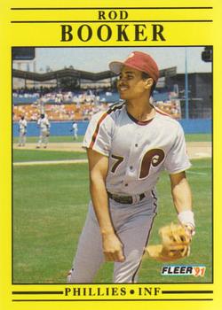 #388 Rod Booker - Philadelphia Phillies - 1991 Fleer Baseball