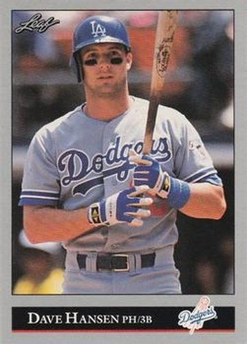 #389 Dave Hansen - Los Angeles Dodgers - 1992 Leaf Baseball