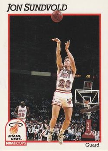 #389 Jon Sundvold - Miami Heat - 1991-92 Hoops Basketball