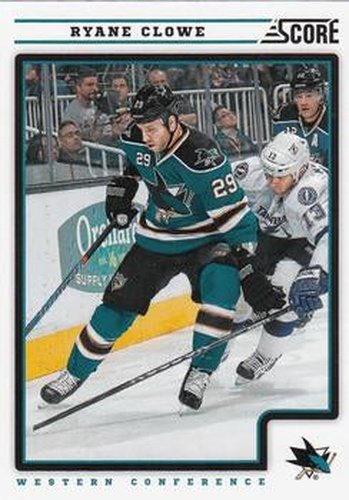 #389 Ryane Clowe - San Jose Sharks - 2012-13 Score Hockey