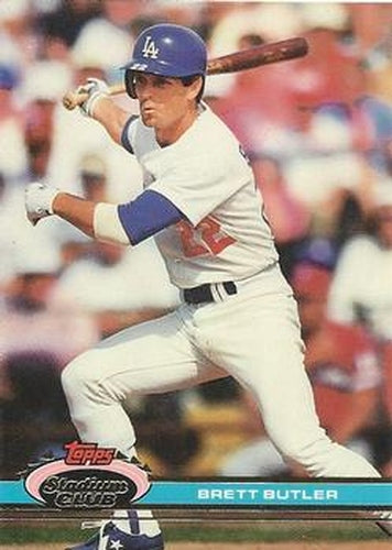 #389 Brett Butler - Los Angeles Dodgers - 1991 Stadium Club Baseball