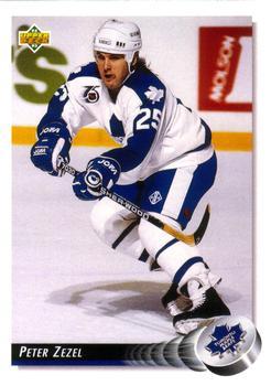 #389 Peter Zezel - Toronto Maple Leafs - 1992-93 Upper Deck Hockey