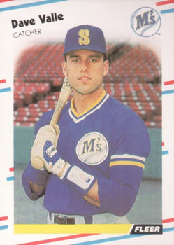 #389 Dave Valle - Seattle Mariners - 1988 Fleer Baseball